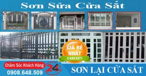 Chuyên nhận sơn lại cửa sắt