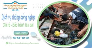 Dịch vụ thông cống nghẹt tại An Giang 100k | Bảo hành 5 năm