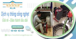 Dịch vụ thông cống nghẹt tại Buôn Ma Thuột - 100k - BH 5 năm