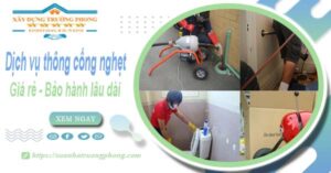 Dịch vụ thông cống nghẹt tại Cẩm Phả - Chỉ 100k【BH 5 năm】