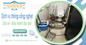 Dịch vụ thông cống nghẹt tại Cầu Giấy - Chỉ 100k【BH 5 năm】