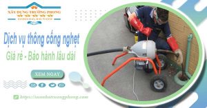 Dịch vụ thông cống nghẹt tại Đà Nẵng 100k | Bảo hành 5 năm