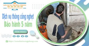 Dịch vụ thông cống nghẹt tại Hà Tĩnh 100k | Bảo hành 5 năm