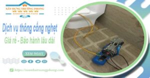 Dịch vụ thông cống nghẹt tại Hải Phòng - 100K -【BH 5 năm】