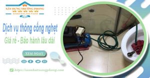 Dịch vụ thông cống nghẹt tại Sóc Trăng 100k | Bảo hành 5 năm