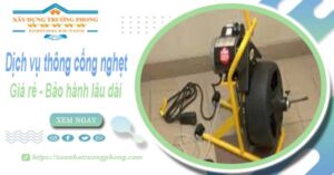 Dịch vụ thông cống nghẹt tại Thanh Trì - chỉ 100k【BH 5 năm】