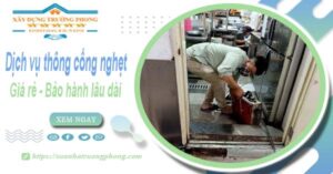 Dịch vụ thông cống nghẹt tại Thường Tín - 100k -【BH 5 năm】