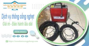 Dịch vụ thông cống nghẹt tại Tp. Hội An 100k | Bảo hành 5 năm