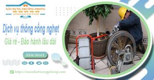 Dịch vụ thông cống nghẹt tại Tp. Tam Kỳ 100k | Bảo hành 5 năm