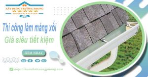 Thi công làm máng xối tôn, inox, nhựa tại Khánh Hoà giảm 10%