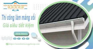 Thi công làm máng xối tôn, inox, nhựa tại Tp Đà Lạt | Giảm 10%