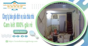 Công ty báo giá dịch vụ sửa chữa nhà tại quận Bình Tân giá rẻ