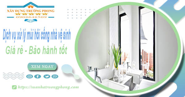 Dv xử lý mùi hôi cống nhà vệ sinh tại Ninh Thuận【BH 5 năm】