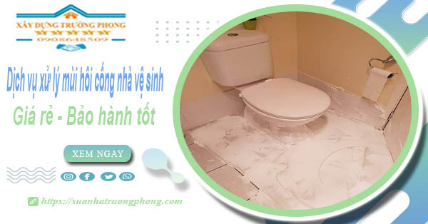 Dịch vụ xử lý mùi hôi cống nhà vệ sinh tại quận 6【BH 5 năm】